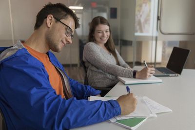 NAU students work together on psychology research.