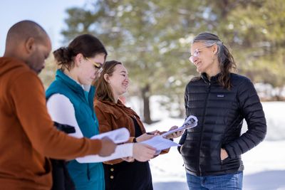 NAU students canvas for a community survey.
