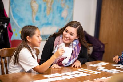 NAU students get hands-on experience working in an elementary school classroom.